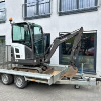 Minibaggermit Tandemanhänger (Volvo EC15D / Vlemmix) – Bild 4